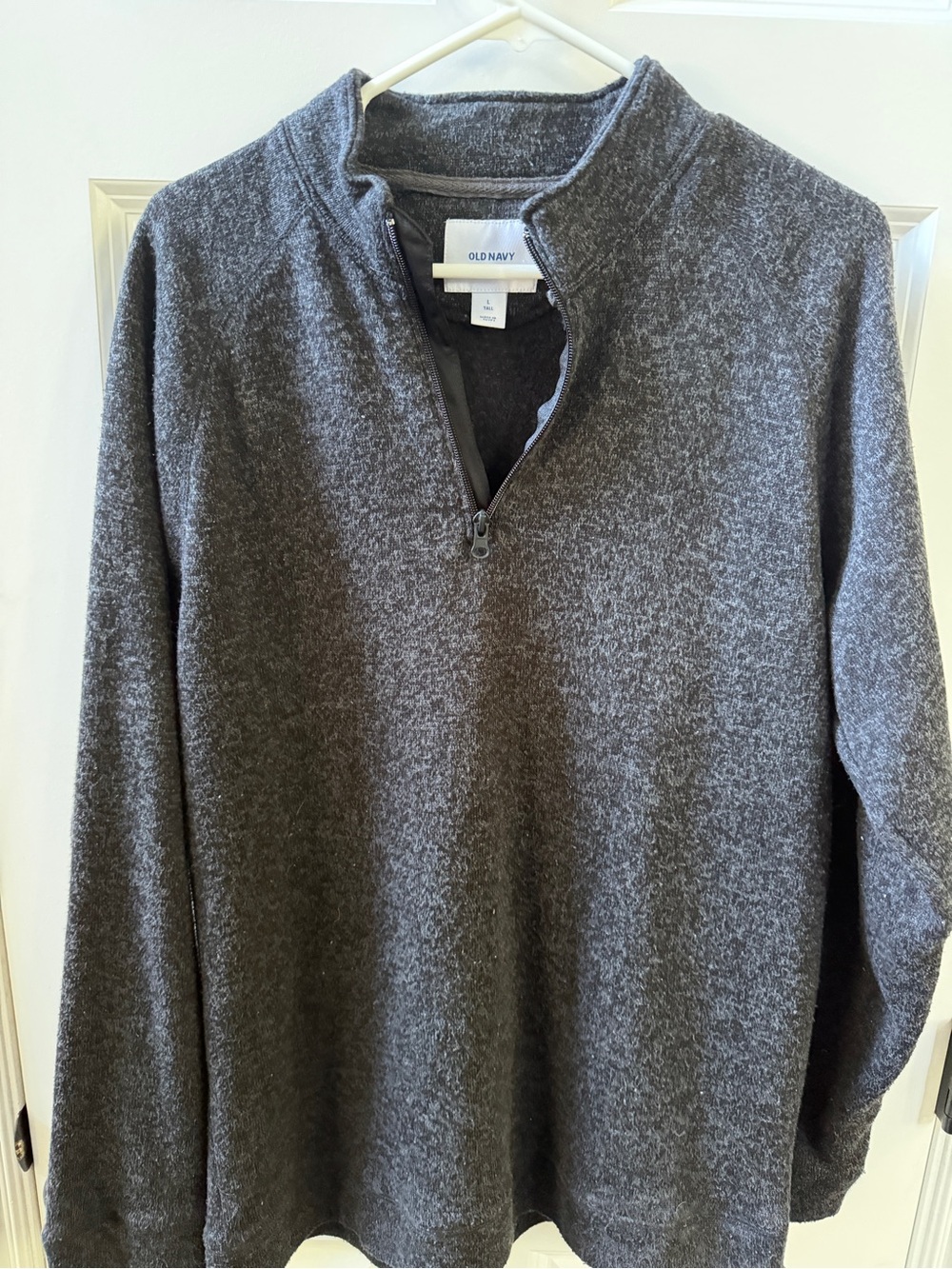 Old Navy Men’s Dark Charcoal Gray Half-Zip Sweater
